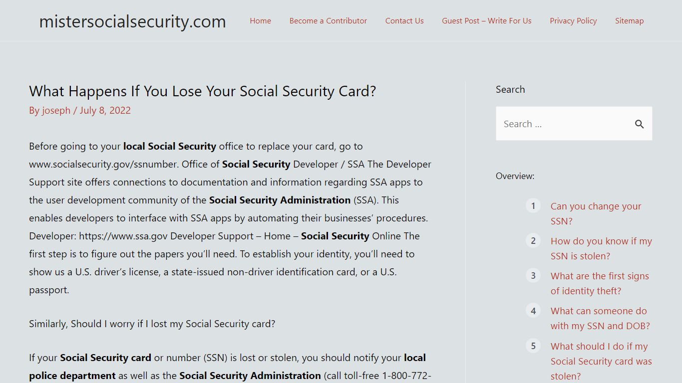 What Happens If You Lose Your Social Security Card?