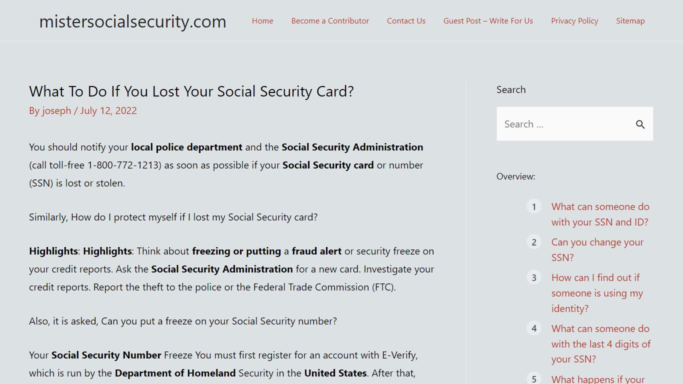 What To Do If You Lost Your Social Security Card?