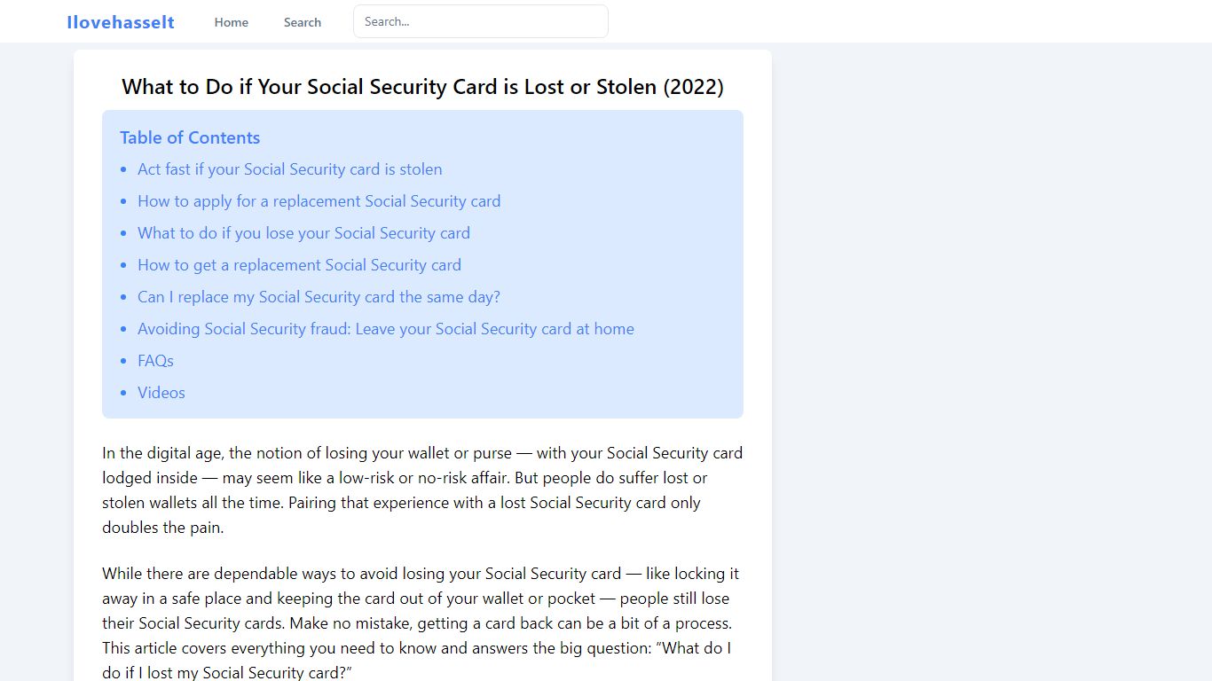 What to Do if Your Social Security Card is Lost or Stolen (2022)